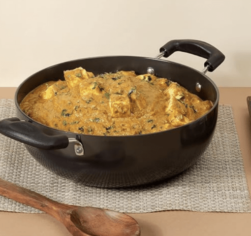 Vinod Black Pearl Hard Anodised Non Stick Deep Kadhai - 2.6 LTR, 22 cm | 3.25mm Thickness | kadai for Cooking | Metal Spoon Friendly | 2 Year Warranty | Toxin Free - Black - Image 2